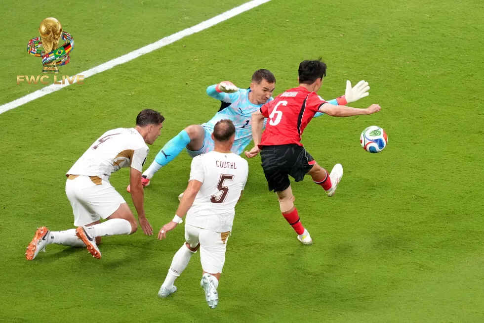 South Korea players celebrate after beating Czech Republic at World Cup 2026